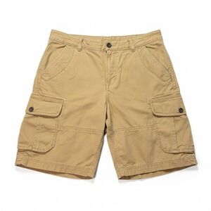 Timberland Bridgeport Cargo Shorts Mens 36 Tan Khaki Cordura Fabric Cotton Blend